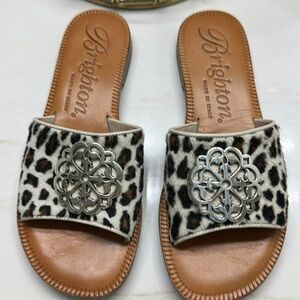 Brighton Women's Leopard Slide Sandals